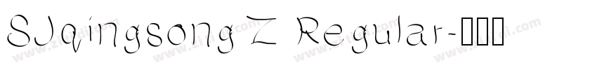SJqingsong Z Regular字体转换